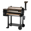 Z GRILLS Newest Pellet Grill Smoker with PID 2.0 Controller, LCD Screen, 2 Meat Probes, Huge Storage Cabinet, 697 sq in Cooking Area, Rain Cover for Outdoor BBQ, 700D6, Bronze