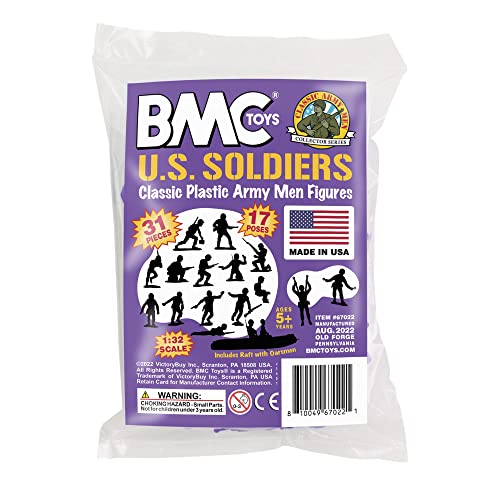 BMC Marx Plastic Army Men US Soldiers OD Green 31pc WW2 Figures U622