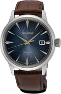 SEIKO SRPK15J1,Men Presage,Mechanical,Automatic,Stainless,Silver,Leather,WR,SRPK15
