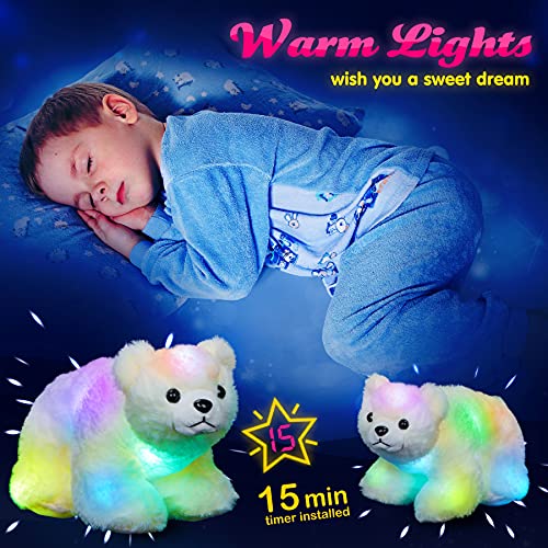 BSTAOFY 20'' Light Up Shark Stuffed Animal Glow Plush Toy I17161