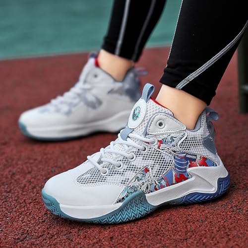 Boys Kids Basketball Sneakers Breathable Tennis Shoes D9892