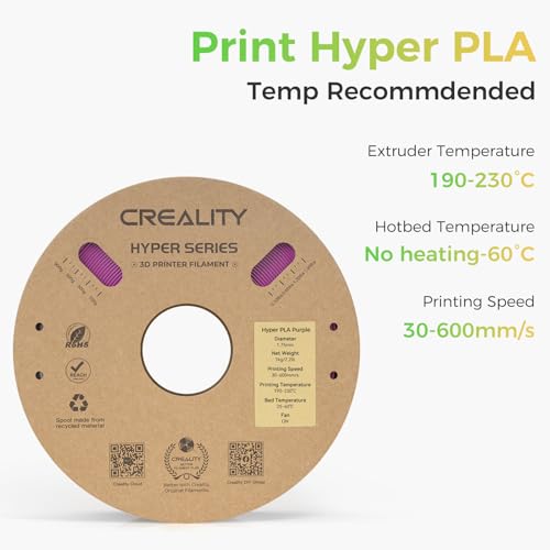 Creality PLA Plus Filament 1.75mm Rainbow Multicolor 1KG Spool O376011