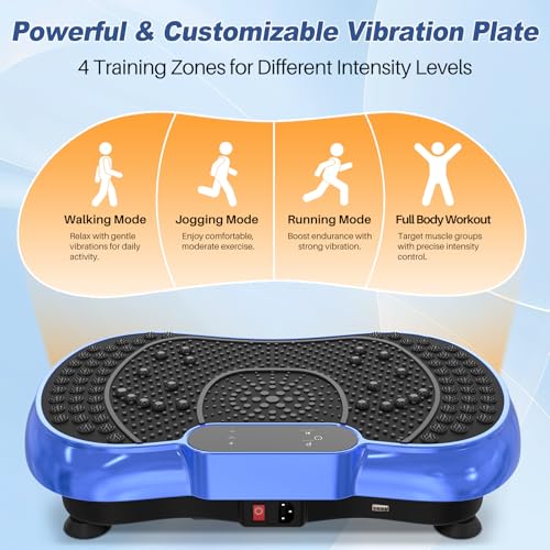 Vibration Plate Exercise Machine with Bluetooth Speaker, 450 lbs Capacity O459