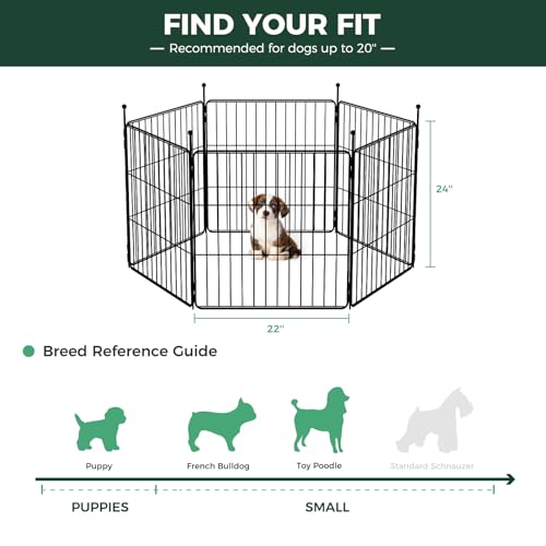 FXW MiniPaws Dog Playpen 8 Panels Portable for Indoor & Outdoor Y720