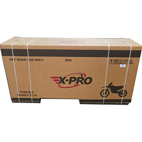 X-PRO Titan 250 DLX 250cc Dirt Bike with Lights, 5-Speed Manual, Electric Start A5044