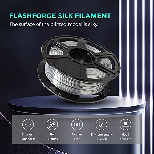 FLASHFORGE Silk PLA 3D Printer Filament 1.75mm 1KG, Multicolored Gradient V83097