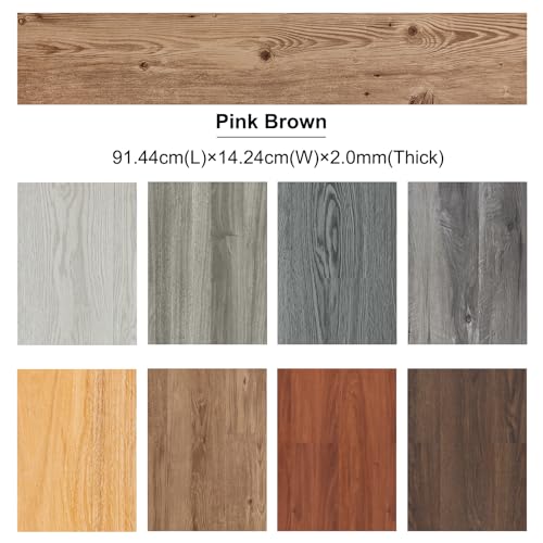 Self Adhesive Vinyl Flooring Planks Wood Effect Waterproof Grey 36pcs U963416