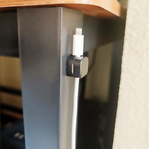 Magnetic Cable Organizer Clips with Adhesive for Desk Office (Black, 6 Pcs) U89795