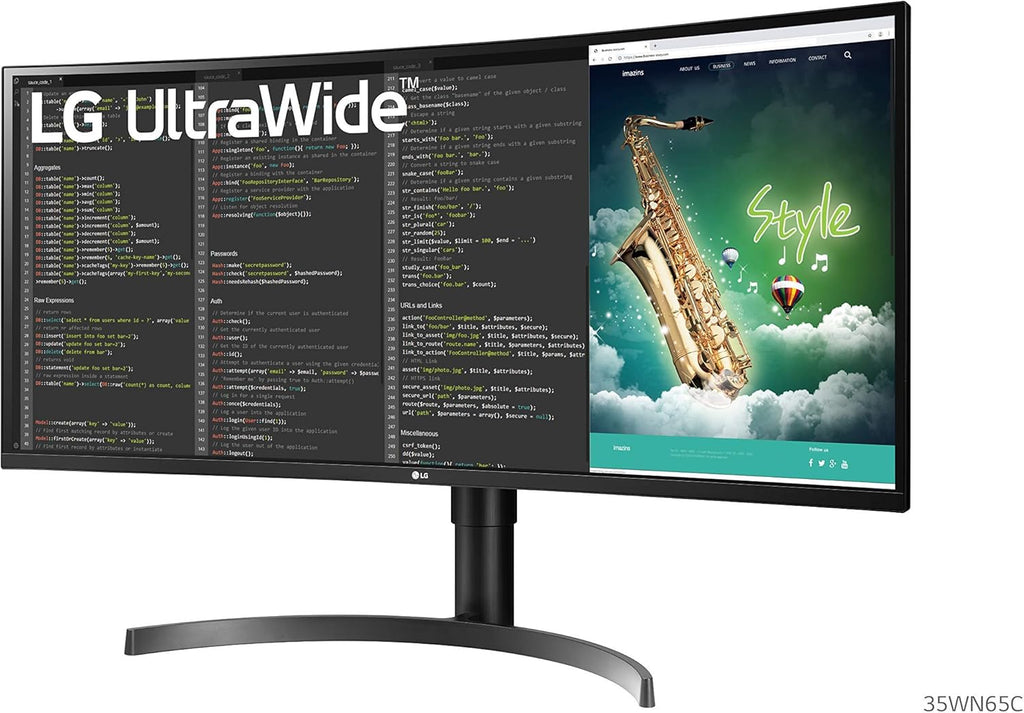 LG 35WN65C-B 35-inch Curved UltraWide QHD HDR Monitor (Renewed) I316315