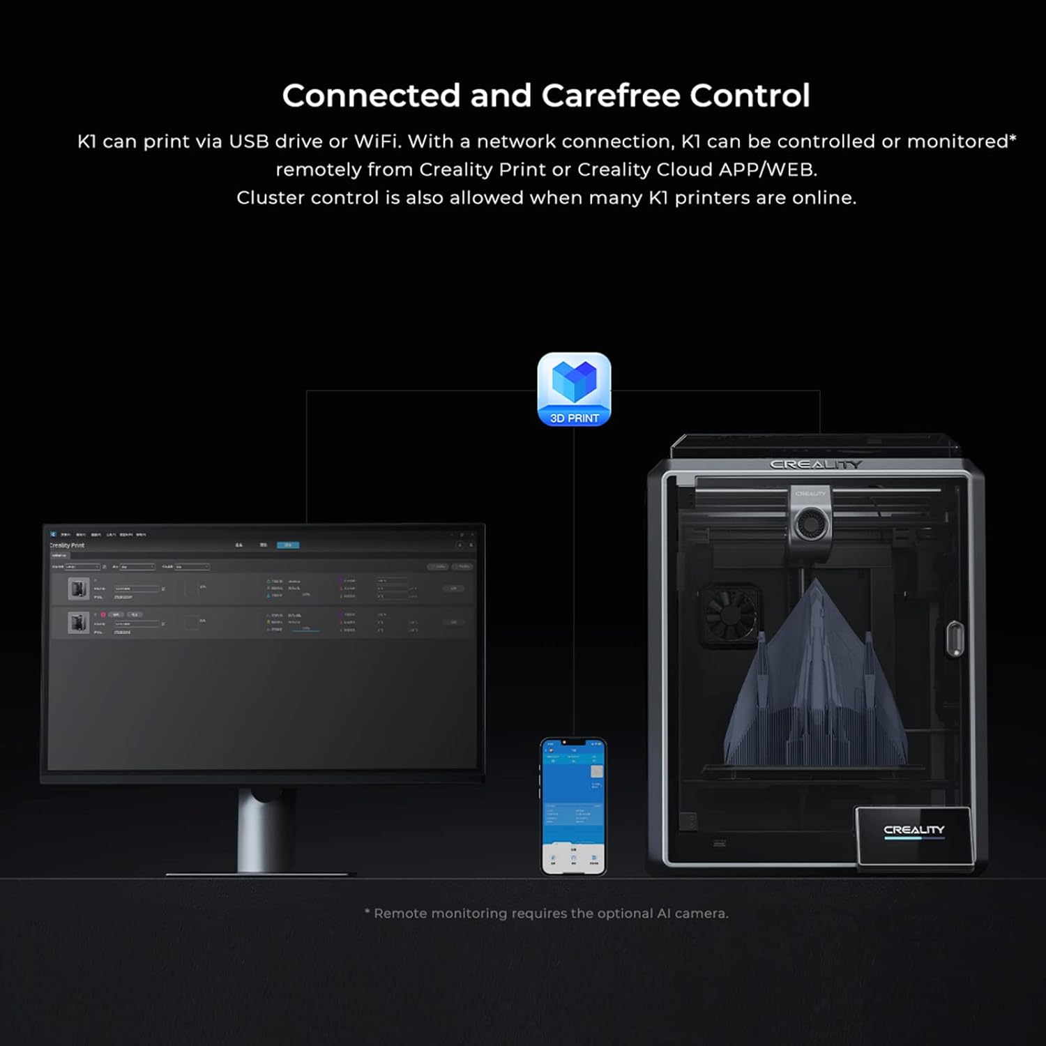 3D Printer K1 High Speed with Touchscreen and Direct Extruder U1167