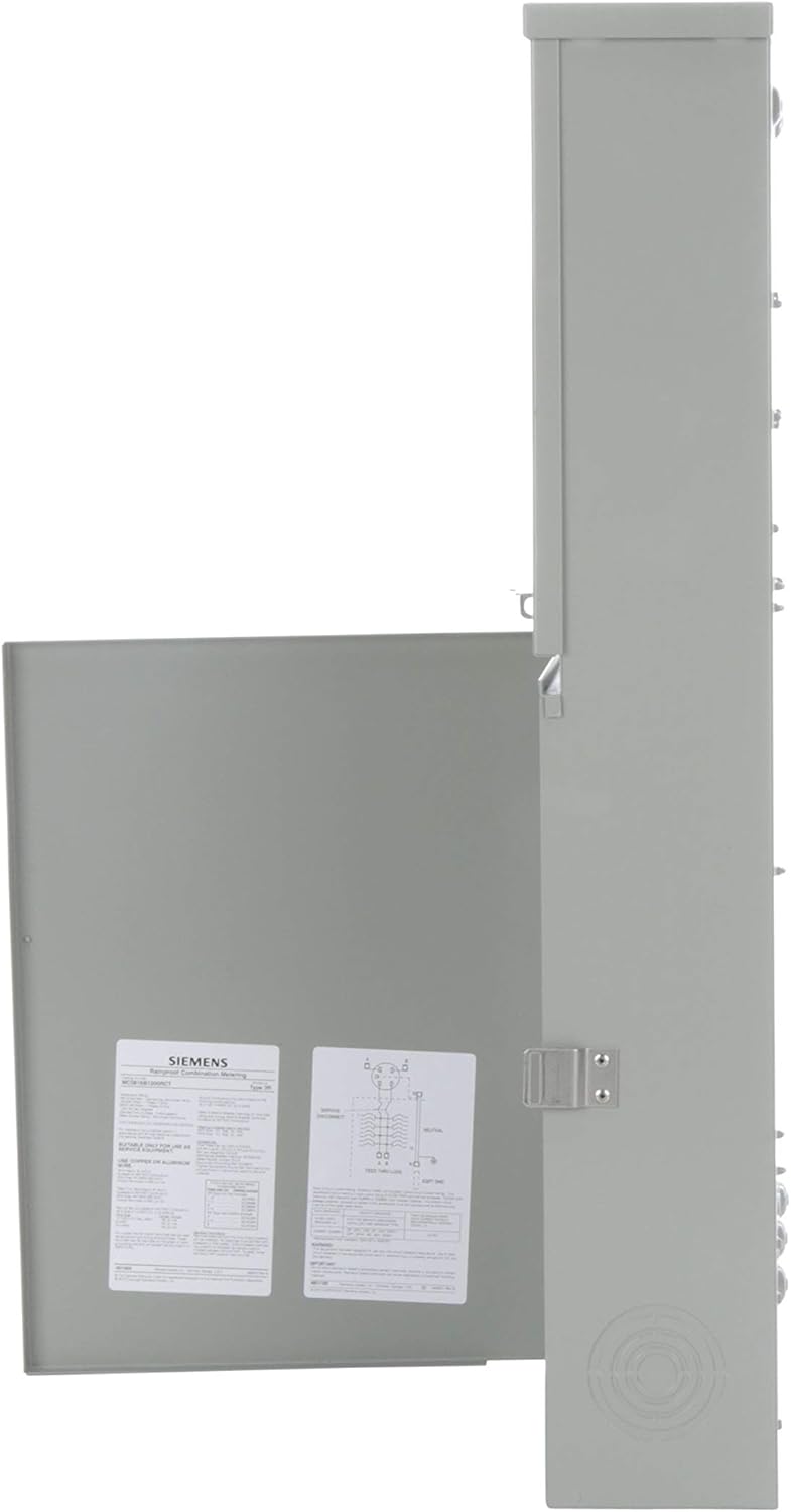 Siemens MC0816B1200RCT 200-Amp Main Breaker Meter Combo with Ringless Cover D3574