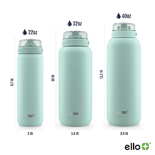 Ello Cooper 32oz Stainless Steel Water Bottle with Straw and Handle Q4598