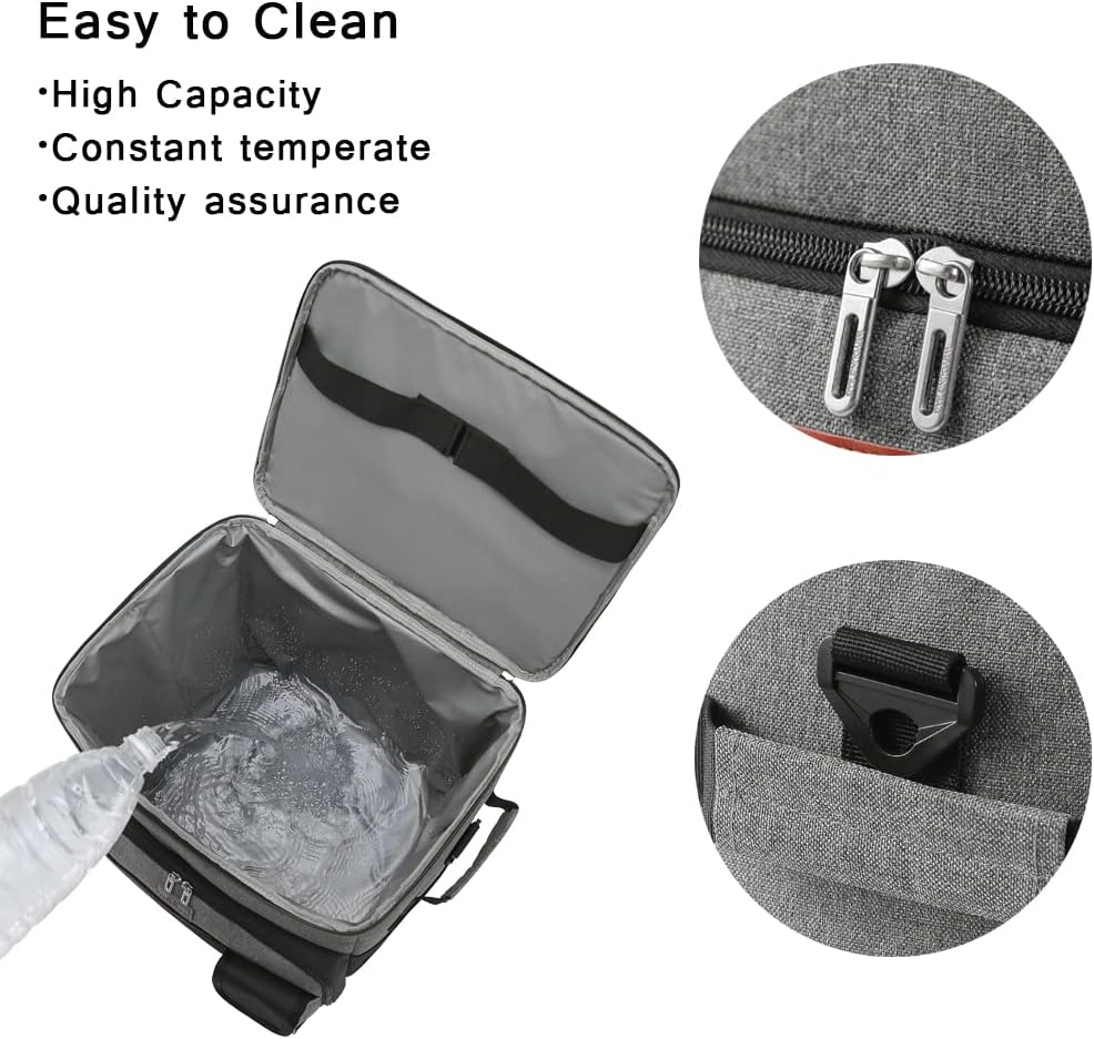 Soft Cooler with Wheels - Insulated Rolling Cooler for Picnic Beach X832304