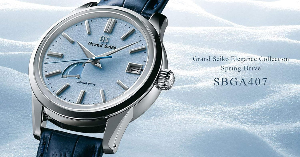 Grand Seiko SBGA407 Men's Watch Blue Snowflake Dial T4287