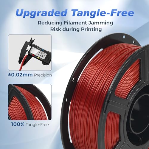 FLASHFORGE Rapid PLA Filament 1.75mm Ruby Red, 1kg Spool B504