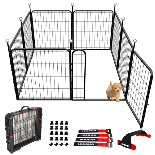Dog Playpen Outdoor 36" High Heavy Duty for Medium/Large Dogs with Stakes V166