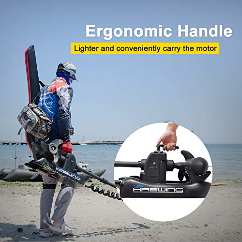 Haswing Cayman 12V 55lbs 48 inch Bow Mount Electric Trolling Motor with Foot Control X499274