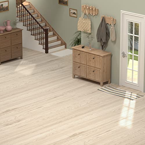 Oxdigi Peel and Stick Vinyl Flooring Roll 23"x393" Waterproof Wood Plank U1250