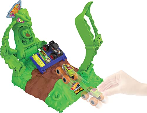 Hot Wheels Monster Trucks Gunkster Glow-in-The-Dark 1:64 Scale Playset I532010