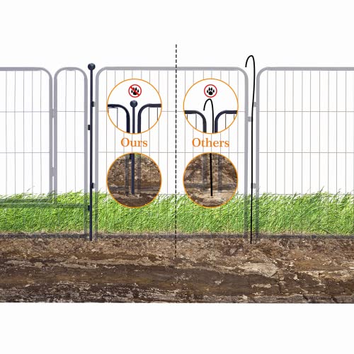 Dog Playpen 32 Inch Heavy Duty Folding Indoor Outdoor Pet Exercise Fence with Door for Large Medium Dogs H857