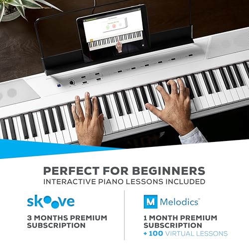 Alesis Recital 88 Key Digital Piano Keyboard with Semi Weighted Keys Q3138