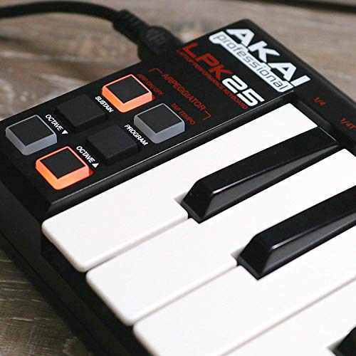 AKAI Professional LPK25 USB MIDI Keyboard Controller with 25 Velocity-Sensitive Keys E273419