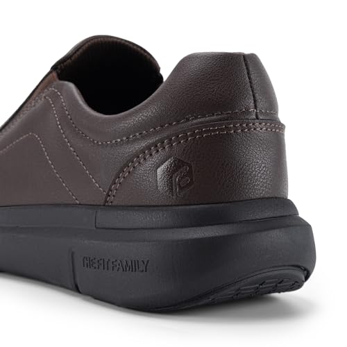 FitVille EasyWalk V1 Men's Wide Leather Slip-On Loafers S1719