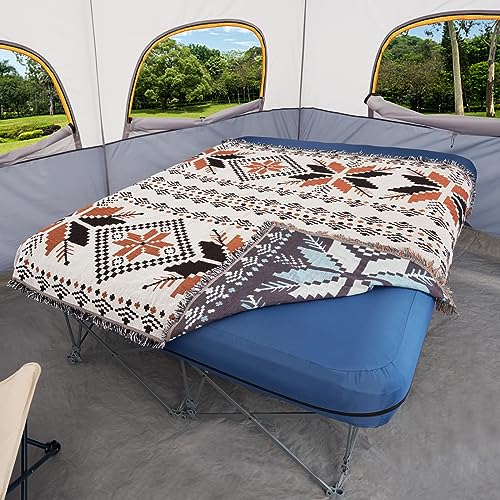 KAMPKEEPER Folding Camping Cot with Inflatable Air Mattress and Carry Bag M949