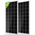 ECO-WORTHY 2pcs 100 Watt Solar Panels 12 Volt Monocrystalline Solar Panel for RV Marine Boat and Other Off-Grid Applications, 2-Pack 100W