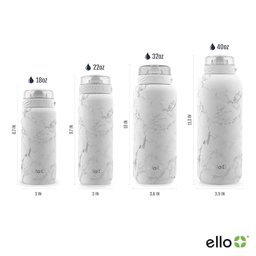 Ello Cooper 32oz Stainless Steel Water Bottle with Straw and Handle Q4598