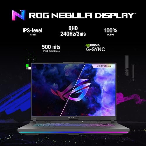 ASUS ROG Strix G16 (2024) Gaming Laptop, 16” QHD 240Hz, RTX 4060, Core i9 W5289