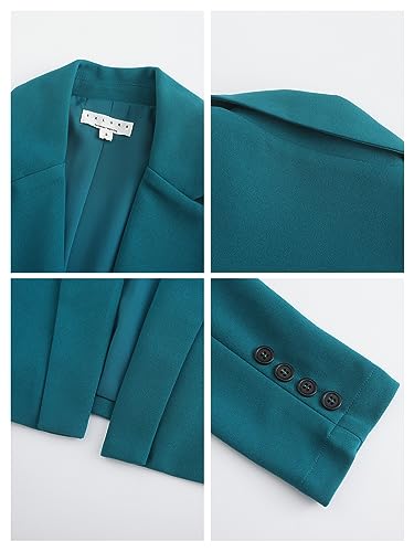 EXLURA Women's Professional Lightweight Blazer 2 Piece Suit Set G2837