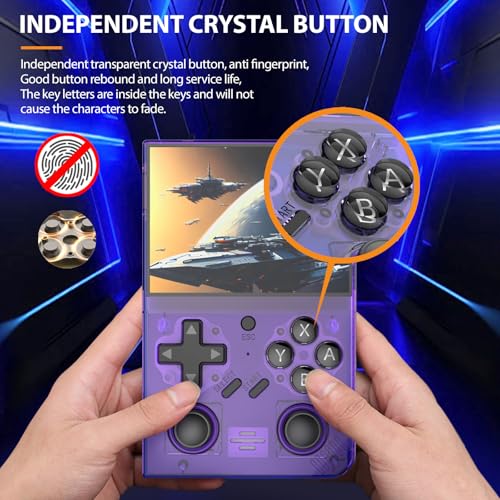 Ugonetend Retro Handheld Gaming Console with 64G Card, 3.5-inch IPS Screen, Black A492729