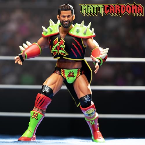 Super7 ULTIMATES! Major Wrestling Figure Podcast Matt Cardona Prehistoric 7" Action Figure D99423