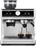 Espresso Machine with 20 Bar - Espresso Machines Brushed Stainless Steel, Professional Espresso Maker with Milk Frother Steam Wand, 2.8L Tank, for Cappuccino, Macchiato ,Latte, Gift for Dad or Mom