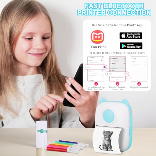 Mini Portable Pocket Thermal Printer with Bluetooth, Pink T700