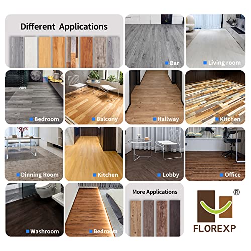 Self Adhesive Vinyl Flooring Planks Wood Effect Waterproof Grey 36pcs U963416