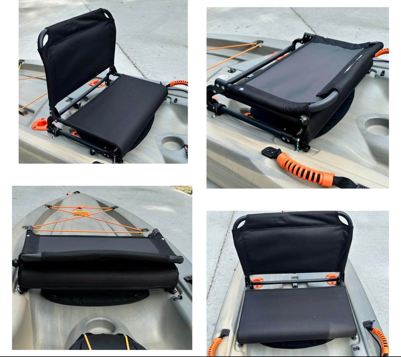 Lifetime Kayak Seat Replacement Upgrade Kit for Tamarack Tahoma Tioga Hydros - Foldable Back Support with Cushioned Base - Seat and All Hardware