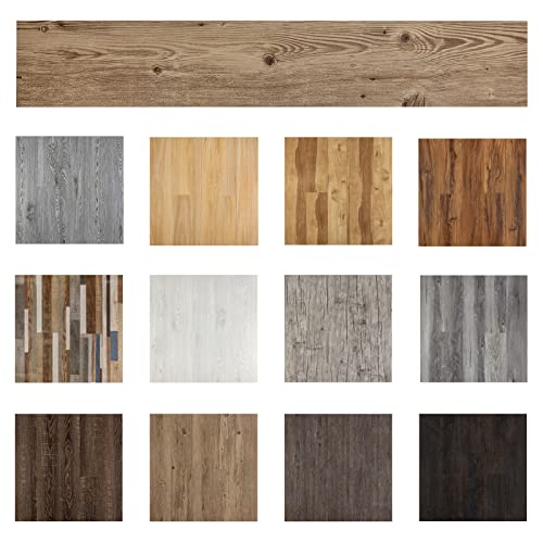 Self Adhesive Vinyl Flooring Planks Wood Effect Waterproof Grey 36pcs U963416