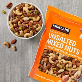 Kirkland Signature Extra Fancy Unsalted Mixed Nuts, 2.5 lb, 2 Pack L6095