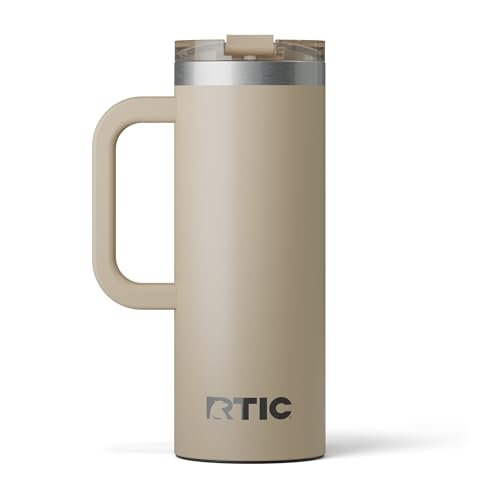 RTIC 20oz Road Trip Travel Mug with Lid and Handle, Insulated Stainless Steel P393441