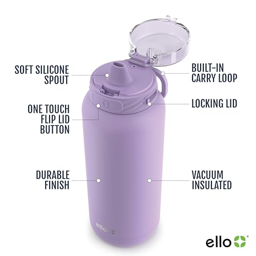 Ello Cooper 32oz Stainless Steel Water Bottle with Straw and Handle Q4598