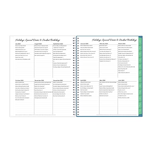 Blue Sky Teacher Weekly & Monthly Lesson Planner, 8.5" x 11", Wirebound K28618