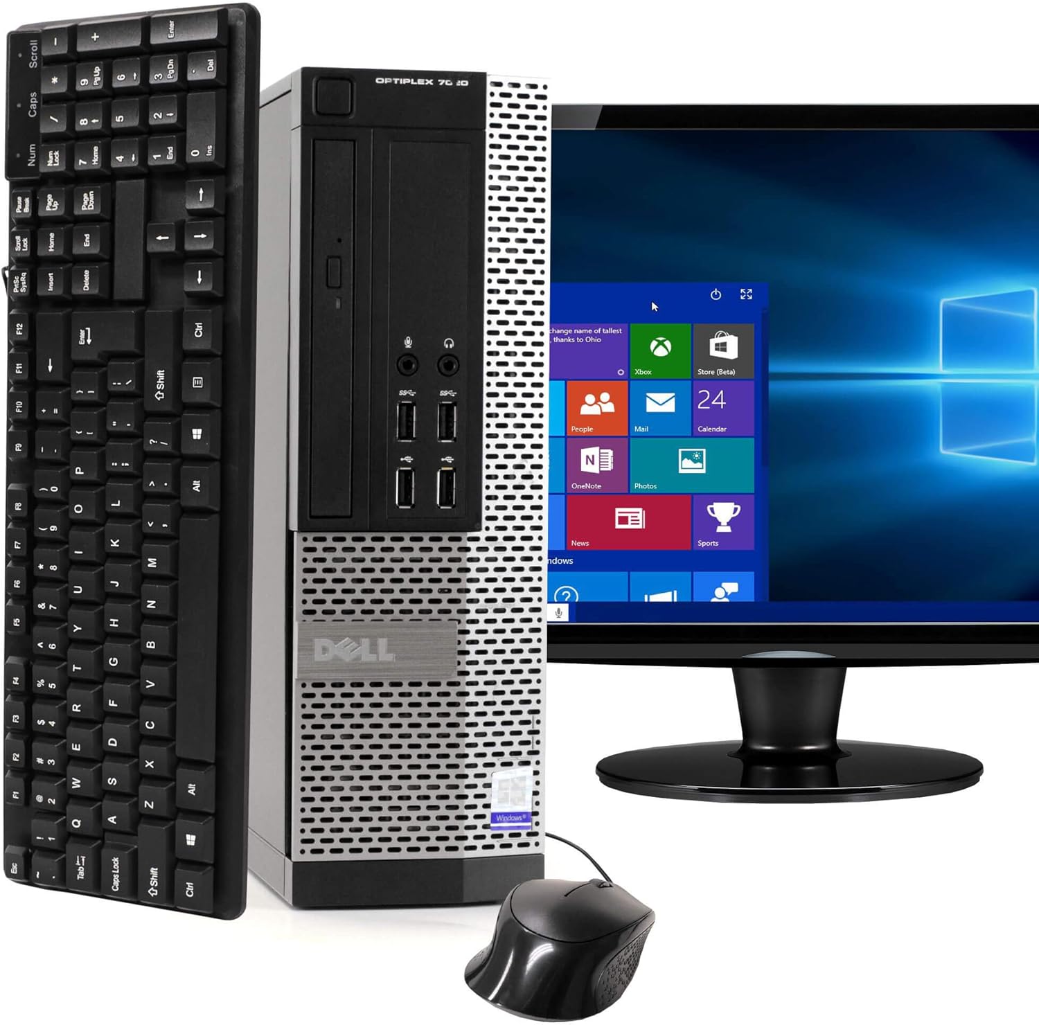 Dell OptiPlex 7020, 22 Inch LCD, Intel Quad Core i5 3.3GHz, 8GB RAM, 500GB HDD, DVD, Windows 10 Pro (Renewed)