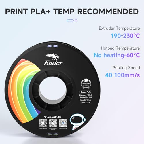 Creality PLA Plus Filament 1.75mm Rainbow Multicolor 1KG Spool O376011