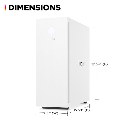 HP OMEN 25L Gaming Desktop PC, AMD Ryzen 5 5600G, GTX 1660 Super, 16GB RAM, 1TB SSD Z826