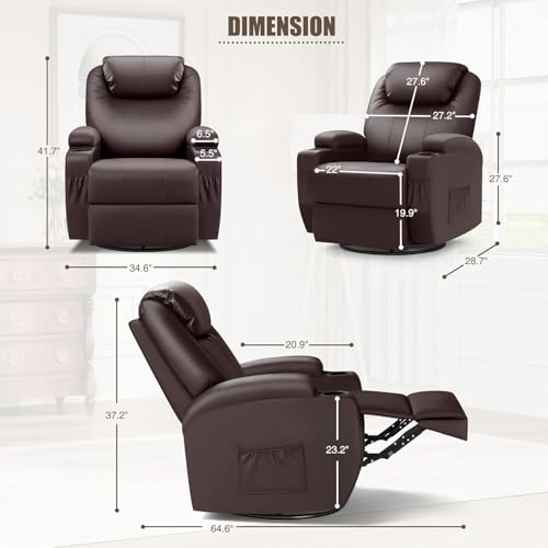 JUMMICO Power Lift Recliner Chair with Massage for Elderly PU Leather Black Y337