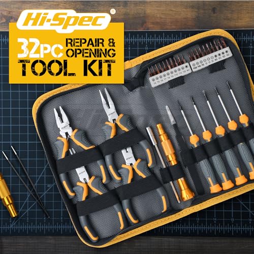 Hi-Spec 32pc Electronics Repair Tool Kit for Laptops, Phones & Devices O22142
