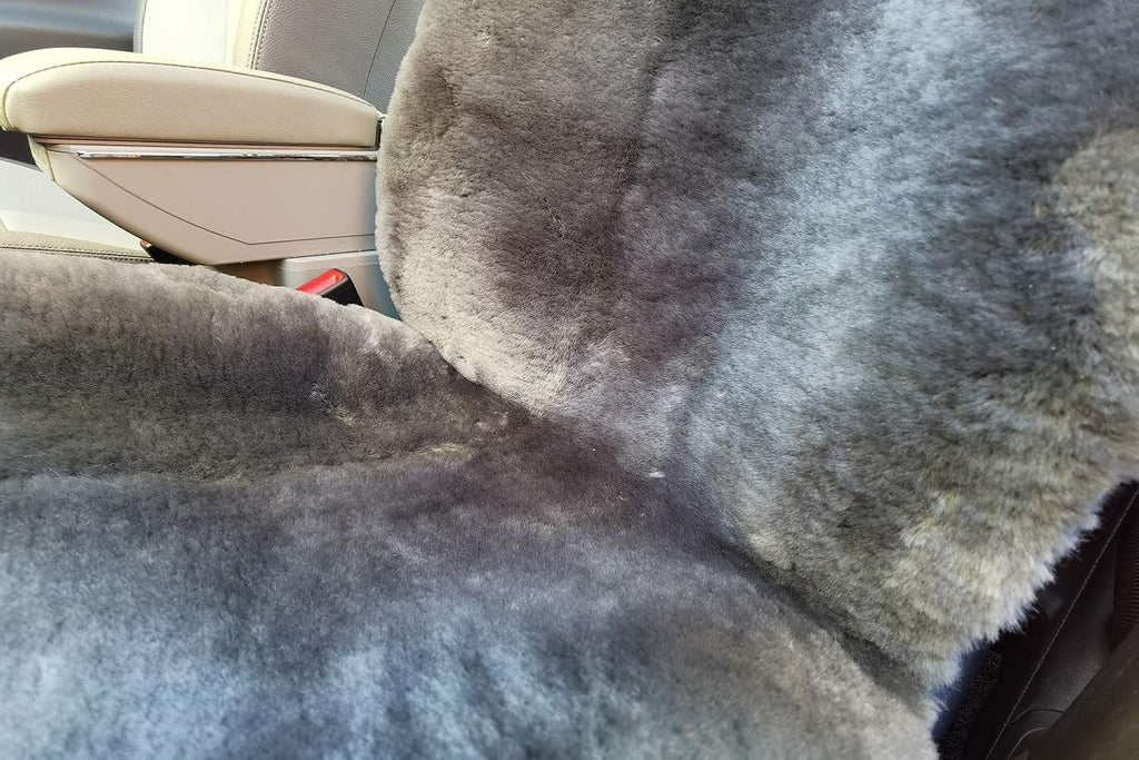 Genuine Australian Sheepskin Seat Cover Universal Fit Charcoal O302462