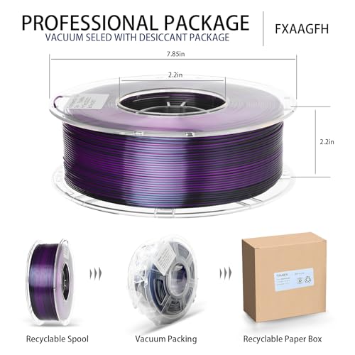 Rainbow 3D PLA Printer Filament 1.75mm Matte, 1kg P386477